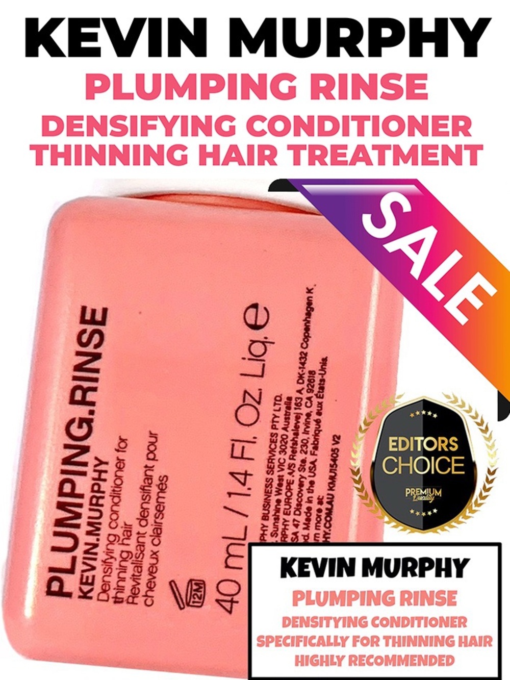 KEVIN MURPHY Plumping Rinse Density Conditioner For Thinning Hair TRAVEL SIZE